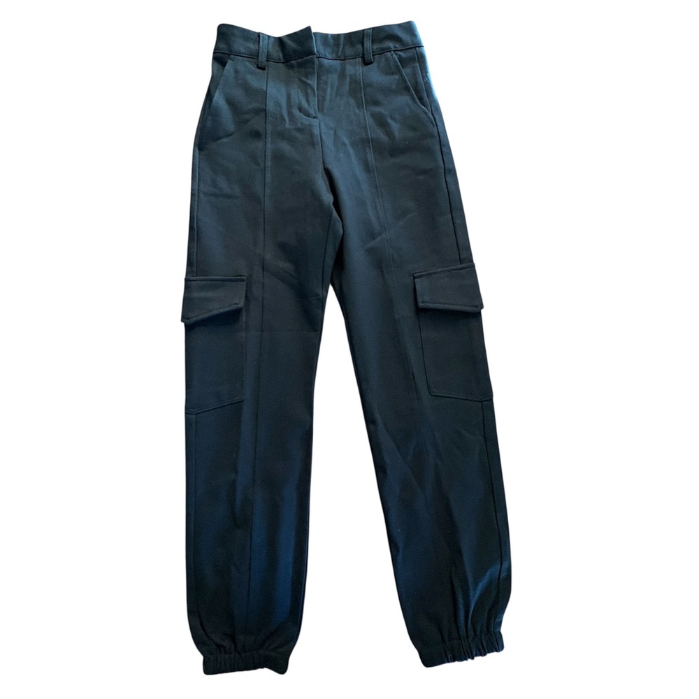 Hunter and Brown Womens Black Cargo Joggers S Pants High Waist Utility Trousers